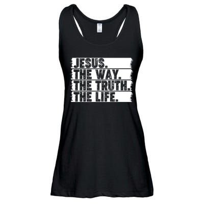 Christian Worship Jesus The Way Truth Life Bible Verse Faith Ladies Essential Flowy Tank