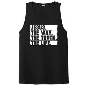 Christian Worship Jesus The Way Truth Life Bible Verse Faith PosiCharge Competitor Tank