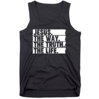 Christian Worship Jesus The Way Truth Life Bible Verse Faith Tank Top