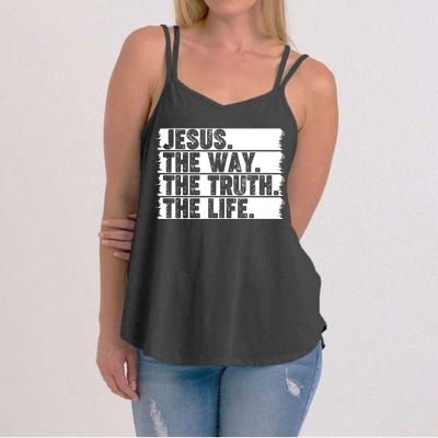 Christian Worship Jesus The Way Truth Life Bible Verse Faith Women's Strappy Tank