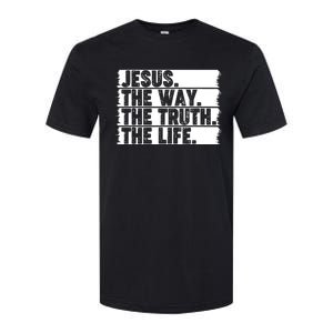 Christian Worship Jesus The Way Truth Life Bible Verse Faith Softstyle CVC T-Shirt