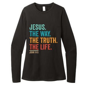 Christian Worship Jesus The Way Truth Life Womens CVC Long Sleeve Shirt