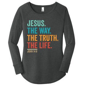 Christian Worship Jesus The Way Truth Life Women's Perfect Tri Tunic Long Sleeve Shirt