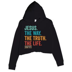 Christian Worship Jesus The Way Truth Life Crop Fleece Hoodie