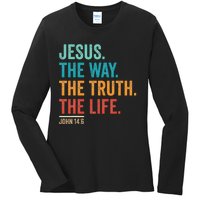 Christian Worship Jesus The Way Truth Life Ladies Long Sleeve Shirt