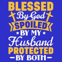 Christian Wife Jesus Blessed By God Spoiled By My Husband Gift Kids T-Shirt