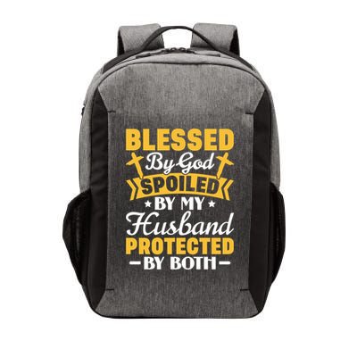 Christian Wife Jesus Blessed By God Spoiled By My Husband Gift Vector Backpack