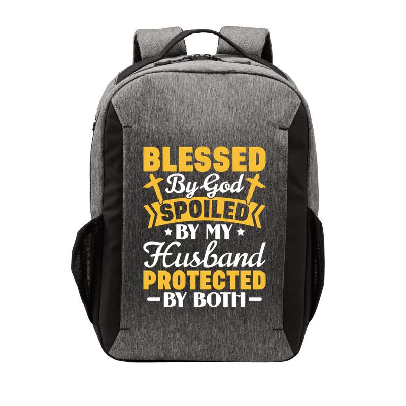 Christian Wife Jesus Blessed By God Spoiled By My Husband Gift Vector Backpack