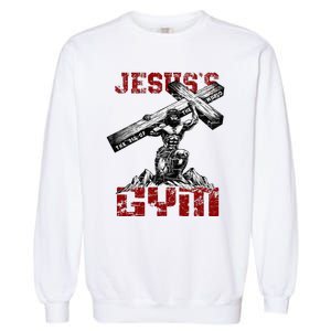 Christian Workout JesusS Gym Bodybuilder Motivation Garment-Dyed Sweatshirt