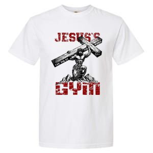 Christian Workout JesusS Gym Bodybuilder Motivation Garment-Dyed Heavyweight T-Shirt