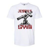 Christian Workout JesusS Gym Bodybuilder Motivation Softstyle CVC T-Shirt