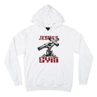 Christian Workout JesusS Gym Bodybuilder Motivation Hoodie