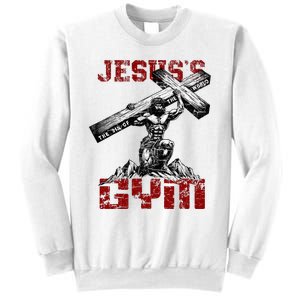 Christian Workout JesusS Gym Bodybuilder Motivation Sweatshirt