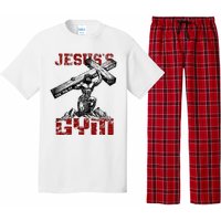 Christian Workout JesusS Gym Bodybuilder Motivation Pajama Set