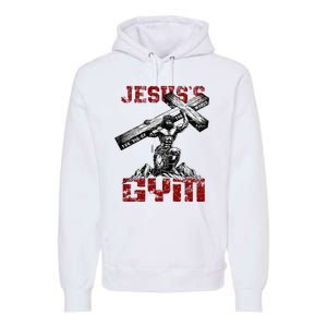 Christian Workout JesusS Gym Bodybuilder Motivation Premium Hoodie