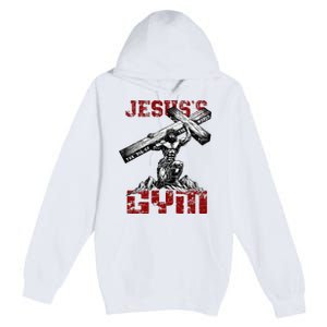 Christian Workout JesusS Gym Bodybuilder Motivation Premium Pullover Hoodie