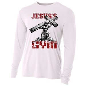 Christian Workout JesusS Gym Bodybuilder Motivation Cooling Performance Long Sleeve Crew