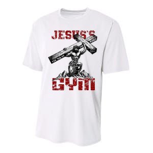 Christian Workout JesusS Gym Bodybuilder Motivation Performance Sprint T-Shirt