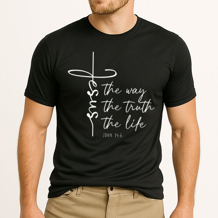 Christian Worship Jesus The Way Truth Life Cooling Performance Crew T-Shirt