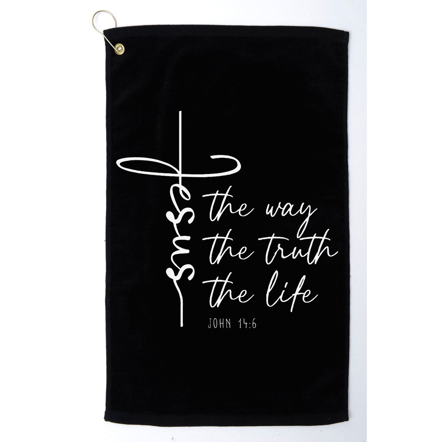 Christian Worship Jesus The Way Truth Life Golf Towel