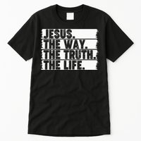 Christian Worship Jesus The Way Truth Life Bible Verse Faith Tall T-Shirt