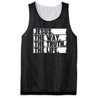 Christian Worship Jesus The Way Truth Life Bible Verse Faith Mesh Reversible Basketball Jersey Tank