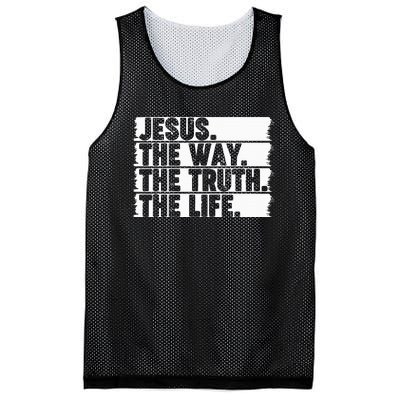 Christian Worship Jesus The Way Truth Life Bible Verse Faith Mesh Reversible Basketball Jersey Tank