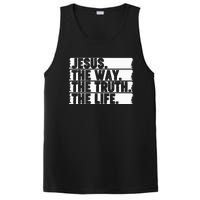 Christian Worship Jesus The Way Truth Life Bible Verse Faith PosiCharge Competitor Tank