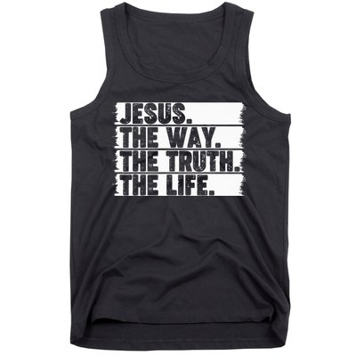 Christian Worship Jesus The Way Truth Life Bible Verse Faith Tank Top