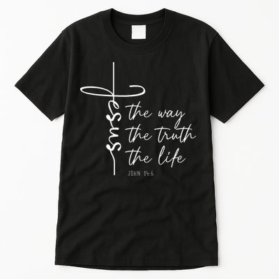 Christian Worship Jesus The Way Truth Life Tall T-Shirt