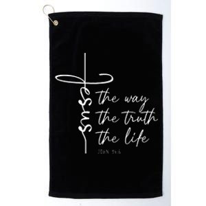 Christian Worship Jesus The Way Truth Life Platinum Collection Golf Towel