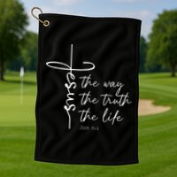 Christian Worship Jesus The Way Truth Life Golf Towel