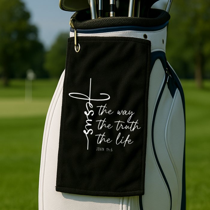 Christian Worship Jesus The Way Truth Life Golf Towel
