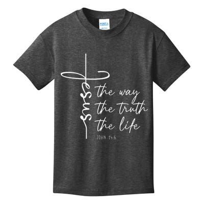 Christian Worship Jesus The Way Truth Life Kids T-Shirt
