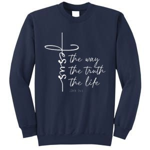 Christian Worship Jesus The Way Truth Life Sweatshirt