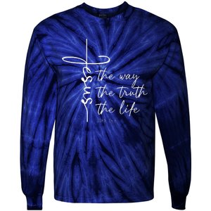 Christian Worship Jesus The Way Truth Life Tie-Dye Long Sleeve Shirt