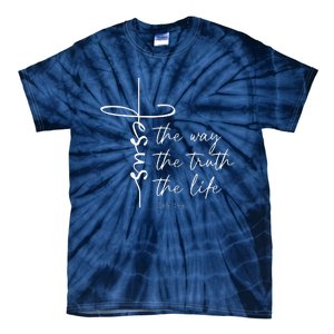 Christian Worship Jesus The Way Truth Life Tie-Dye T-Shirt