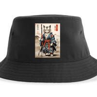 Cat Warrior Japanese Woodblock Sustainable Bucket Hat