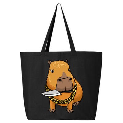 Capybara With Knife Funny Rodent 25L Jumbo Tote