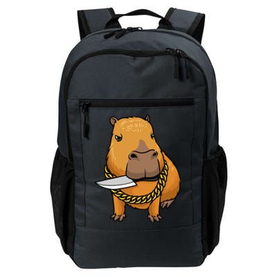 Capybara With Knife Funny Rodent Daily Commute Backpack