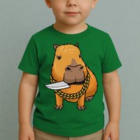 Capybara With Knife Funny Rodent Toddler T-Shirt