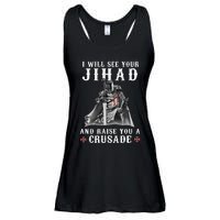 Christian Warrior Knight Templar Raise You A Crusader Ladies Essential Flowy Tank