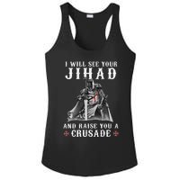 Christian Warrior Knight Templar Raise You A Crusader Ladies PosiCharge Competitor Racerback Tank