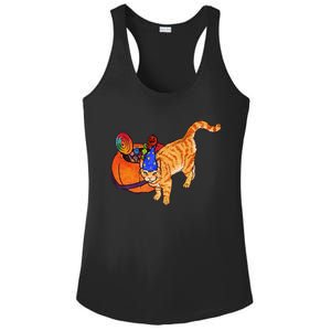 Costume Wizard Kitty Cat And Halloween Candy Bucket Ladies PosiCharge Competitor Racerback Tank