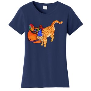 Costume Wizard Kitty Cat And Halloween Candy Bucket Women's T-Shirt