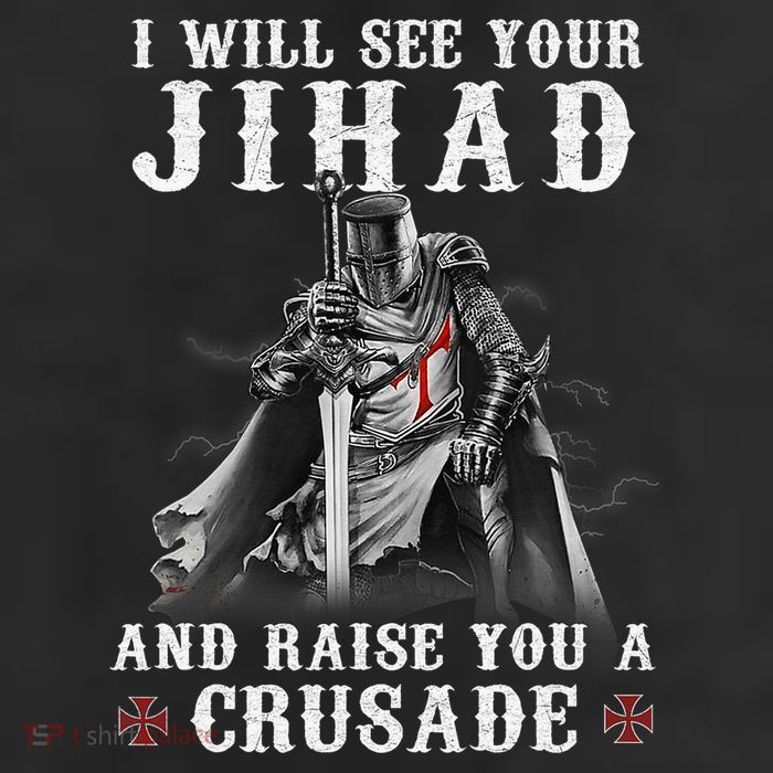 Christian Warrior Knight Templar Raise You A Crusader  11oz C Handle Ceramic Mug