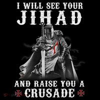 Christian Warrior Knight Templar Raise You A Crusader  Bag