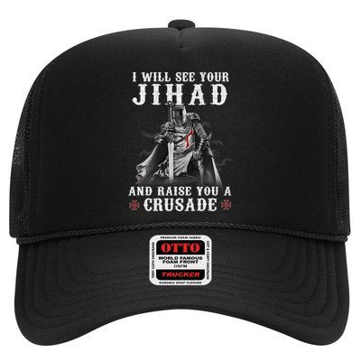 Christian Warrior Knight Templar Raise You A Crusader  Trucker Hat