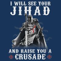 Christian Warrior Knight Templar Raise You A Crusader  Infant Baby Jersey Bodysuit
