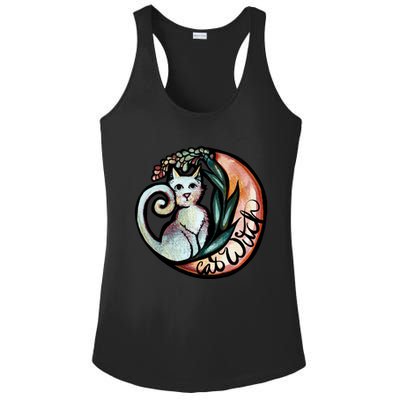 Cat Witch Kitty Cats Moon Witches Artwork Gift Ladies PosiCharge Competitor Racerback Tank